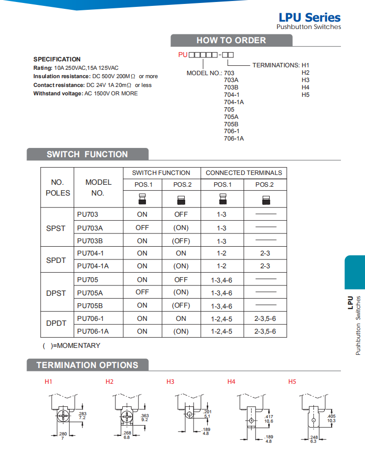 Hight Quality Button Switches