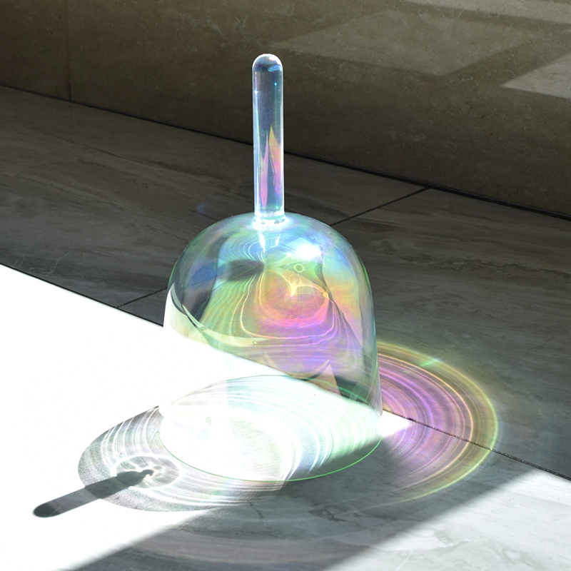 Cosmic Color Clear Handle Crystal Singing Bowl