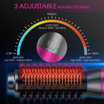 Escova giratória de ar quente escova de cabelo quente