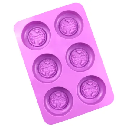 JOYWAVE 6-Cavity Bee Honeycomb Soap & Baking Molds