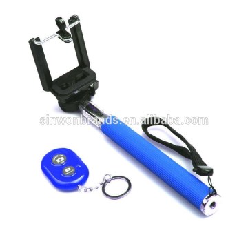 Extendable Self Timer Artifact Handheld Monopod Tripod Mount Camera Phone Clip for iPhone 4 4S 5C 5S 5, Samsung Galaxy S S2 S3 S