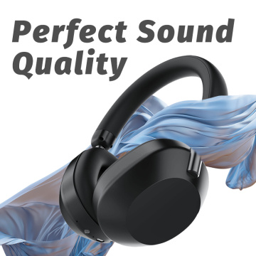 Headphone suara stereo di atas headset telinga dengan mikrofon