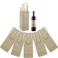 حقيبة النبيذ الجوت مع مقبض متين