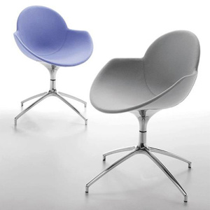 Infiniti Polycarbonate Cookie Swivel Upholstered Chair