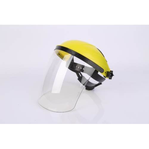 Yellow helmet PVC protective face shield