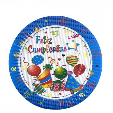 Feestpapierplaat feliz cumleaños niño