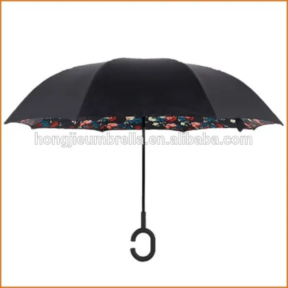 UV protection new style 23'' vinyl umbrella,reverse umbrella, inverted umbrella with C Handle