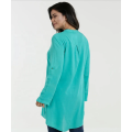 Loose SleeveLong shirt With V-Neck Long sleeve Blouse