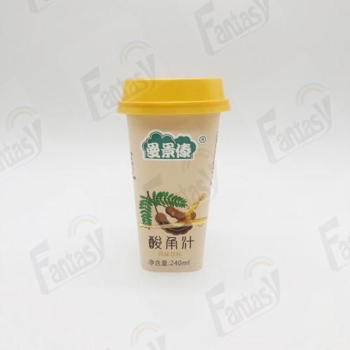 Impressão personalizada 250/120/100ml PP Cup de iogurte com tampas