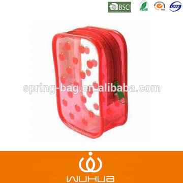 wholesale private label clear pvc cosmetic bags for travel