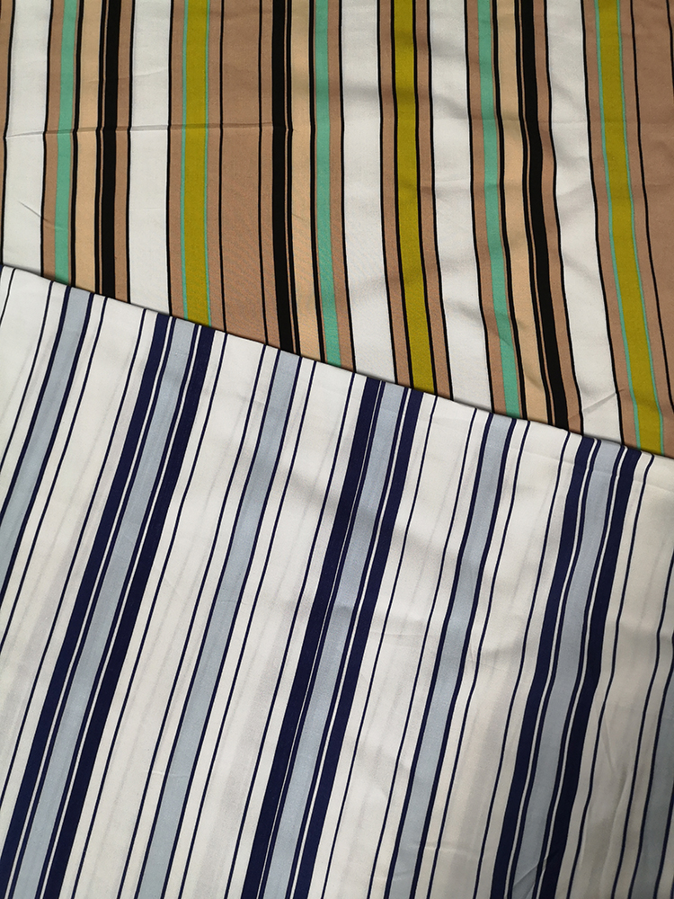 Stripe Rayon Poplin Air-jet 45s Printing Fabric