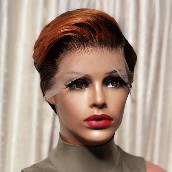 Summer Hot Sale Short Pixie Cut Transparent Lace Wig Human Hair Cheap Short Pixie Wigs For Black Women Perruque Naturelle Courte