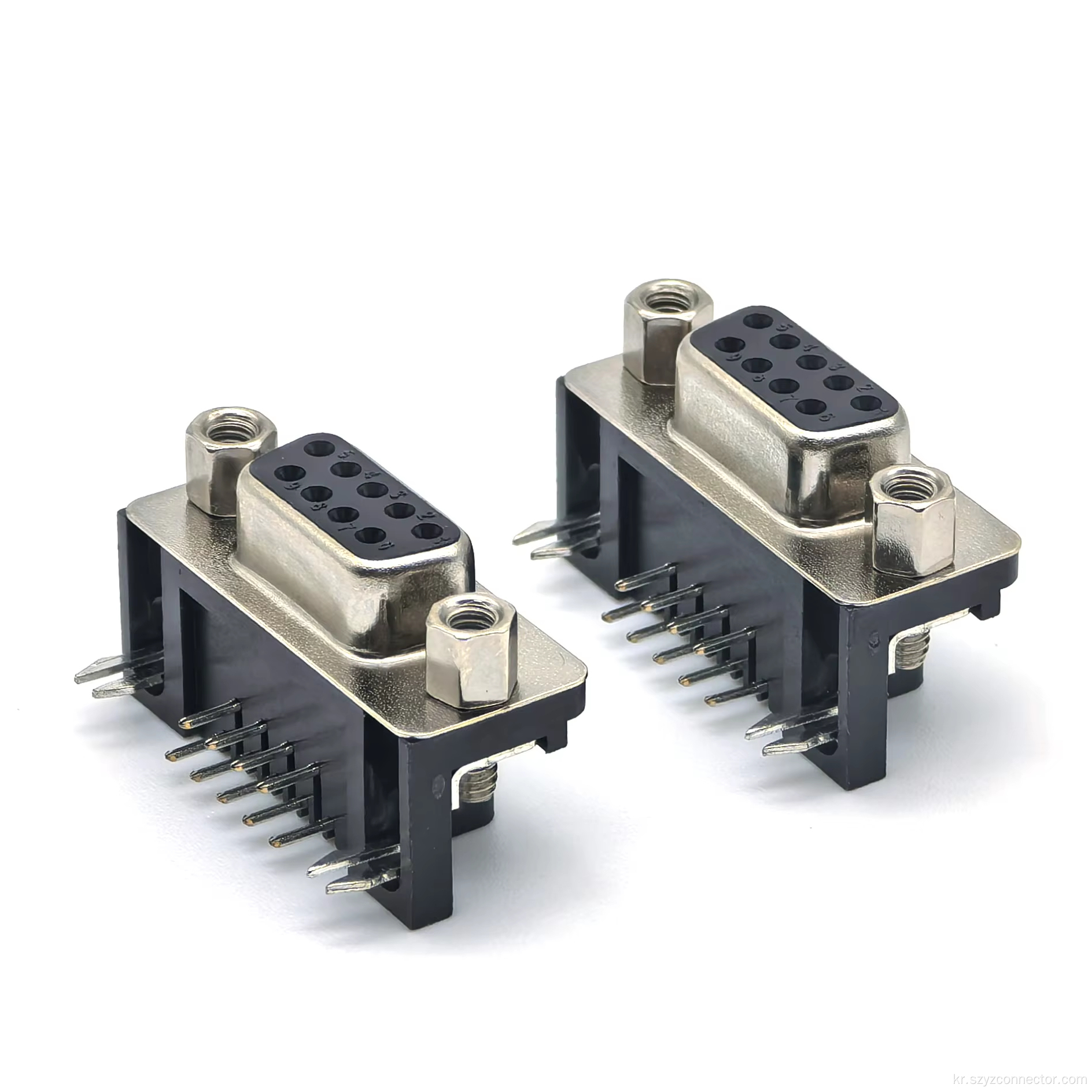D-SUB 9P 암 구부러진 PCB 커넥터