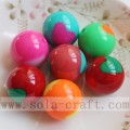 Colorful Heart Printed Solid Round Beads Wholesale