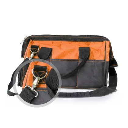 Minimalist Contrast-Colored Shoulder Belt Metal Tool Bag