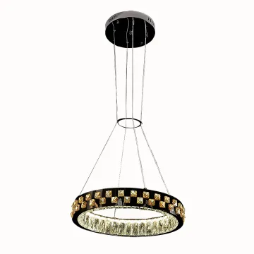 rings modern led chandeliers crystal hanging lighting