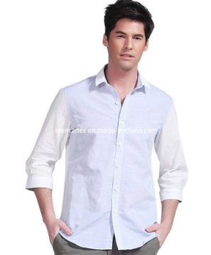 Men's Shirts of Business Fashion Splice 3/4 Sleeve