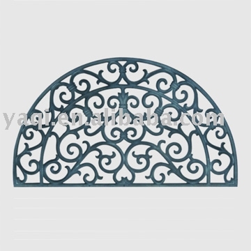 Cast iron semicircular doormat