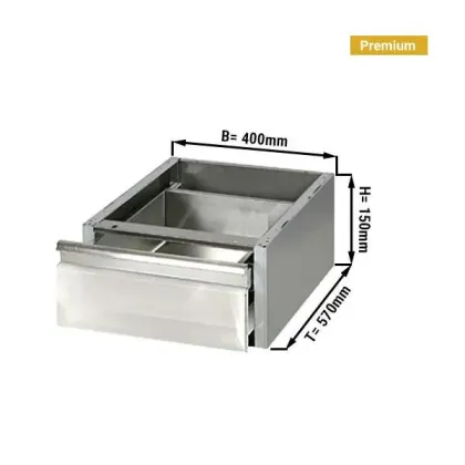 S/S Kitchen Cabinet Drawer Block with 1 Drawer Premium - Substructure Module