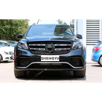 Upgrade Auto Body Systems: Mercedes-Benz GL Class X166 (2013-2015) to GLS63 Front Rear Bumper with Grille and Lamps