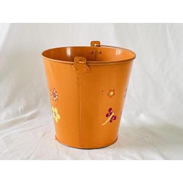 4L Orange decal metal bucket