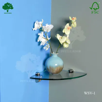 glass corner shelves