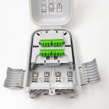Waterproof Splice Protection Box with 1/8*2 PLC and 16 SC Adapters for 16 Fibers
