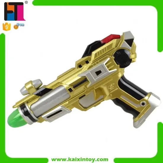 flashing and sound gold electric gun toy
