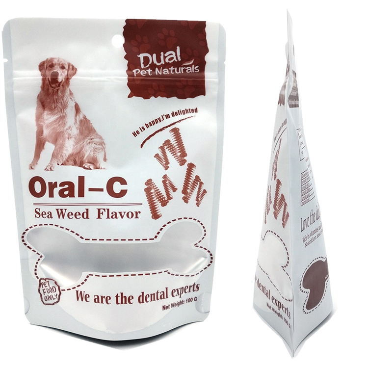 Food grade recycle pet food training treat bags
