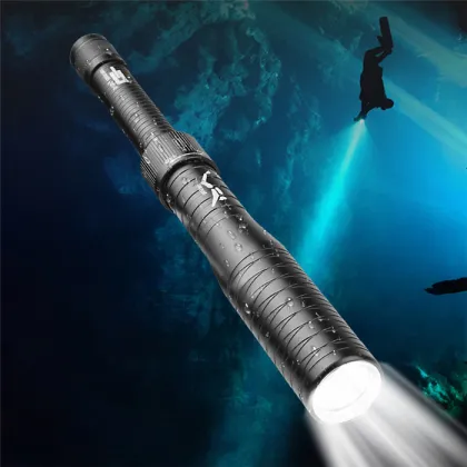 Aluminum Alloy T6 LED Diver Light - IPX8 Waterproof Diving Flashlight