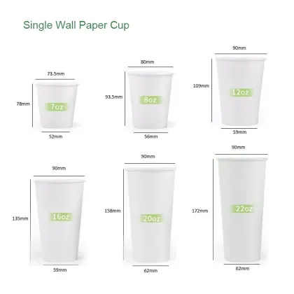 Disposable Paper Cups hot/cold beverage cups for drinking