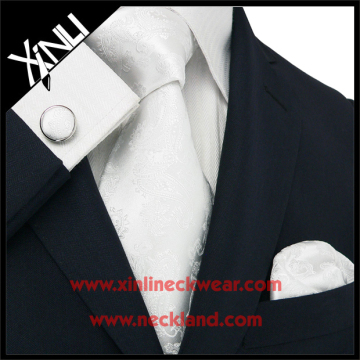 Good Quality Silk Woven Set Tie and Handkerchief Wedding Gifts