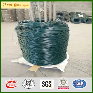 Q195 PVC coated wire with green color big roll PVC wire