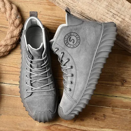 Custom Logo Genuine Leather High Top Martin Boots