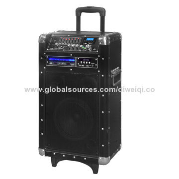 Portable Wireless Speaker with EQ/Battery/DVD Player, 100W Power