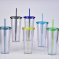 Silicon Cup 24oz Tea Plastic Eco-friendly Drinking Double Wall Plastic Supplier