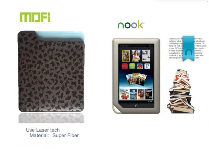 Logo Laser Personalized Mofi Tablet Protective Leather Nook Covers With Super Fiber