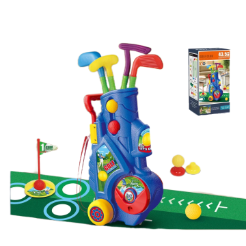 Kids Golf Set: Fancy Style Park Golf Club Sport Training Cart with Push Golf Trolley, Bag, and Balls - Perfect Toy for Kids