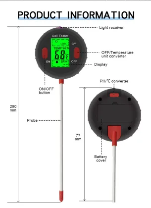 Soil Moisture Ph Meter Temperature Illumination Tester