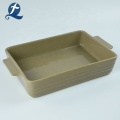 New design rectangular baking custom ceramic bakeware pan