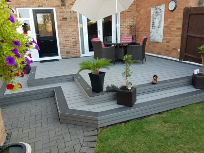 Wood Plastic Composite Deck WPC Solid Engineered Floor 137*23mm XFD062