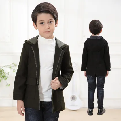 Fashion woolen coat children clothing winter outwear kids clothes boys coats