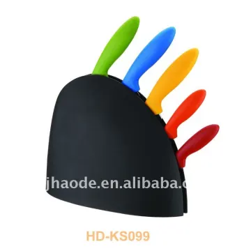 6 pcs color kitchen knife set with pp handle