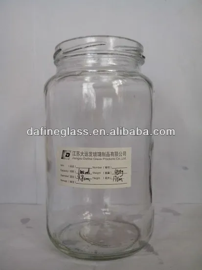1L big storage glass jar