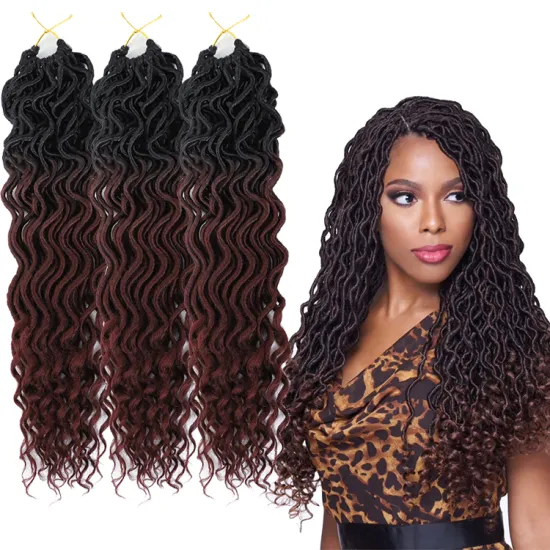 Curly Crochet Braids Soft Faux Locs Synthetic Crochet Braids Hair Extensions Goddess Faux Locs with Curl Ends Synthetic Braidin