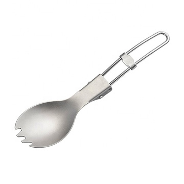 Spork Titanium Folding Spork and Spoon for Hiking