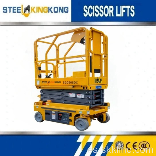 Elevador de tijera eléctrico con plataforma autonivelante a la venta