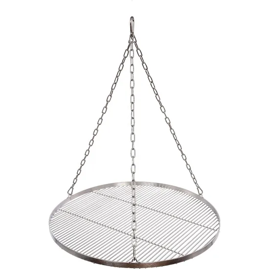 70cm Round Stainless Steel BBQ Hanging Grill Grate - Outdoor Camping Tripod Accessory