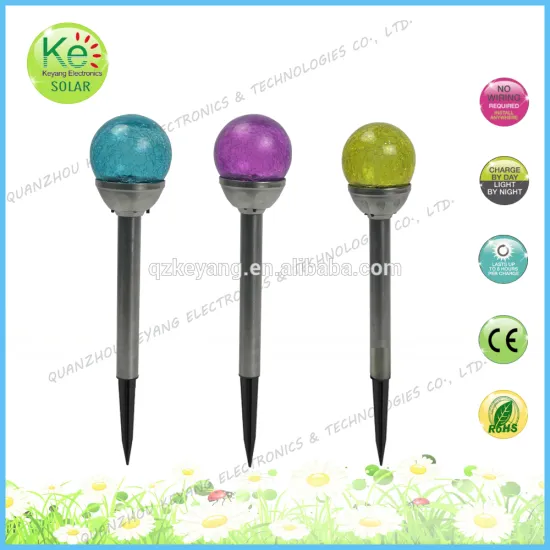 Glass color ball outdoors solar garden path light