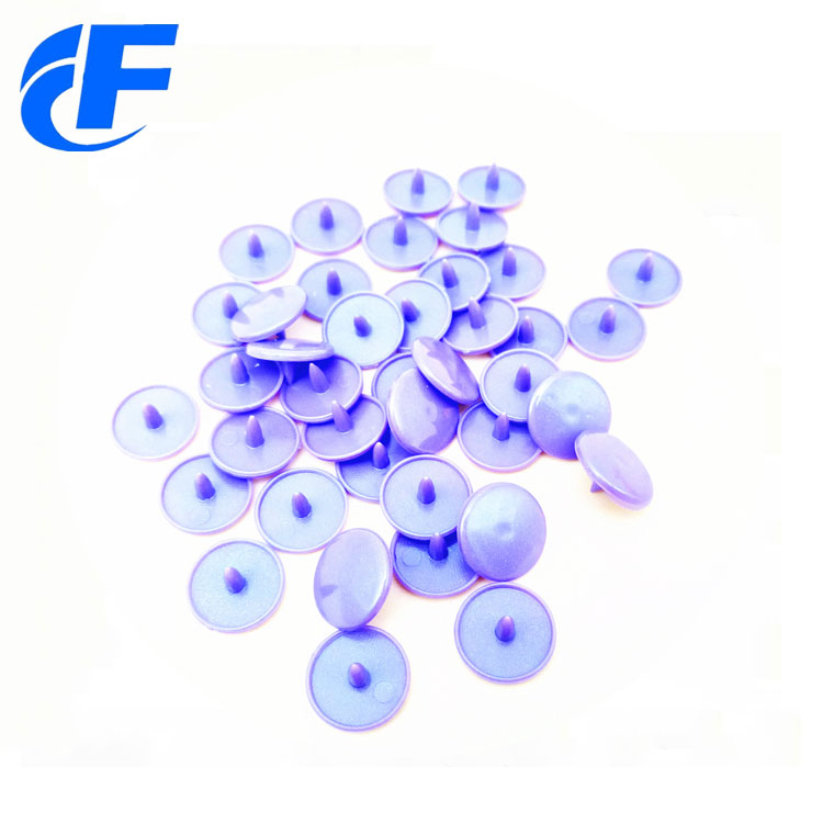 Recycled round shape plastic snap button for bag/cloth